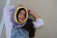 Charger l&#39;image dans la galerie, Cagoule lilas et jaune crème
