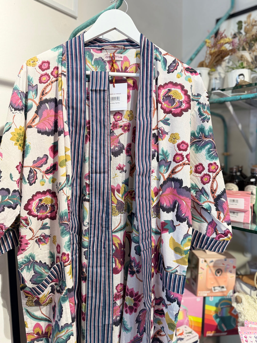 Kimono long Mandu fleurs vintage