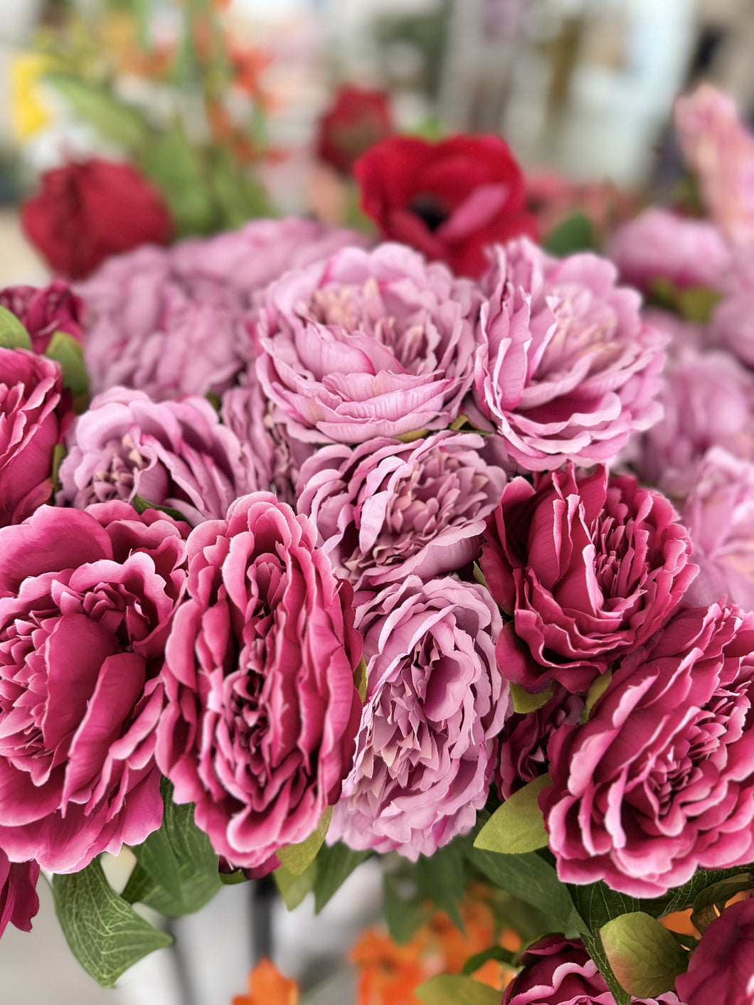 Pivoine rose 60cm
