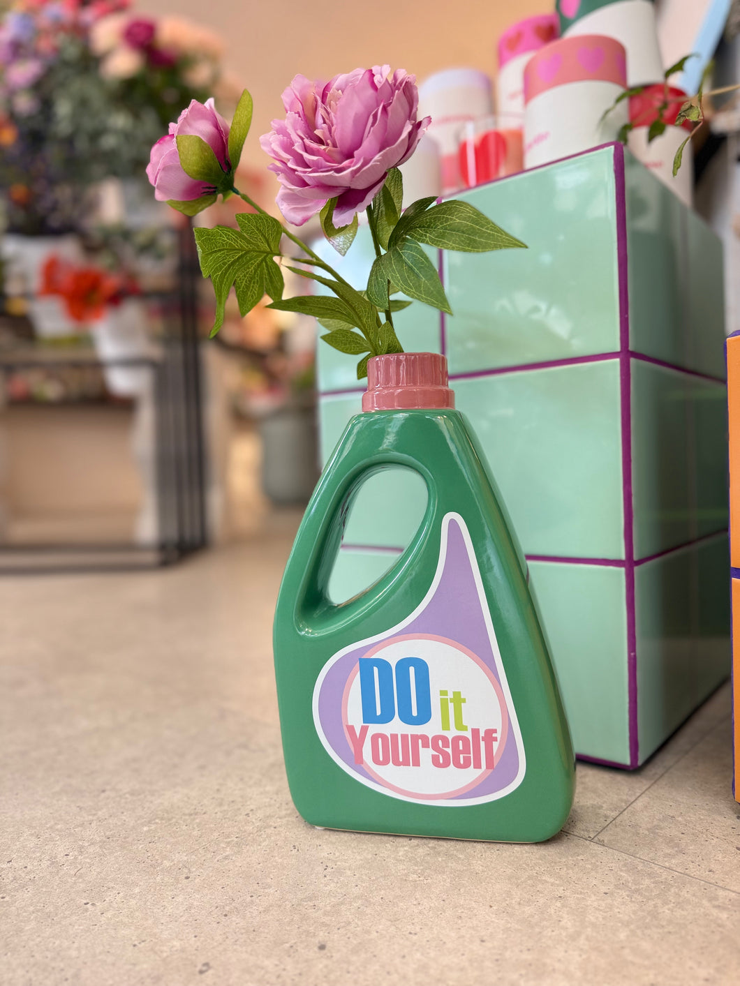 Vase bouteille lessive Do It Yourself