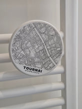 Charger l'image dans la galerie, Patère (crochet) rond en céramique avec la carte de Tournai
