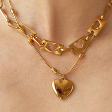 Charger l'image dans la galerie, Collier double coeur
