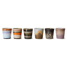 Charger l&#39;image dans la galerie, 70s ceramics : coffee mugs, elements (set of 6)
