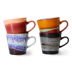 70s ceramics : americano mugs, friction (set of 4)