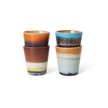 Charger l&#39;image dans la galerie, 70s ceramics : ristretto mugs, solar (set of 4)
