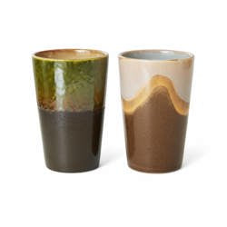 70s ceramics : tea mugs, fuse (set of 2)