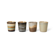 Charger l&#39;image dans la galerie, 70s ceramics : egg cups, granite (set of 4)
