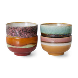 70s ceramics : noodle bowls, geyser (set of 4)
