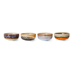 70s ceramics : tapas bowls, crystal (set of 4)