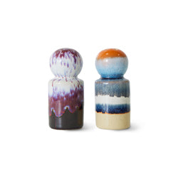 70s ceramics pepper & salt jar, stargaze