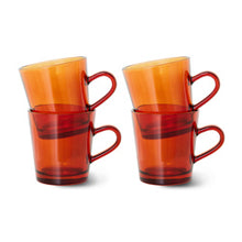 Charger l&#39;image dans la galerie, 70c glassware : coffee cups amber (set of 4)
