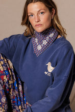 Charger l'image dans la galerie, Small foulard Fayara - Khadi saphir

