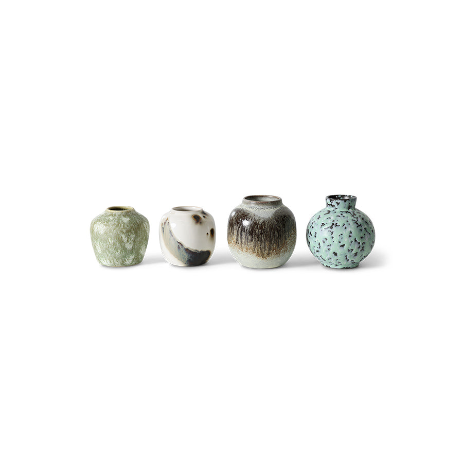 70s ceramics : small vases, canyon (set of 4)