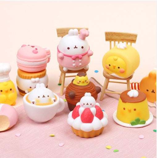 Figurine Aléatoire Molang desserts Boîte Surprise