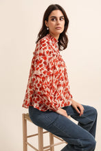 Charger l'image dans la galerie, Blouse avec imprimé fleuri manches longues
