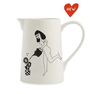 Large jug happy flowers