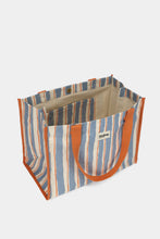 Charger l'image dans la galerie, Sac cabas Claude - Rayures orange et bleu
