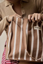 Charger l'image dans la galerie, Sac 24H en coton - Rayures noisettes
