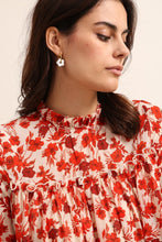 Charger l'image dans la galerie, Blouse avec imprimé fleuri manches longues
