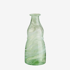 Petit vase vert en verre recyclé