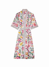Charger l&#39;image dans la galerie, Kimono long Mandu fleurs vintage
