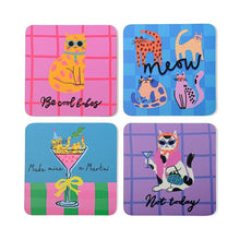 Charger l'image dans la galerie, Coasters (set of 4) - The cat lover
