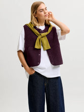 Charger l'image dans la galerie, Veste teddy Vera sans manche - Wine
