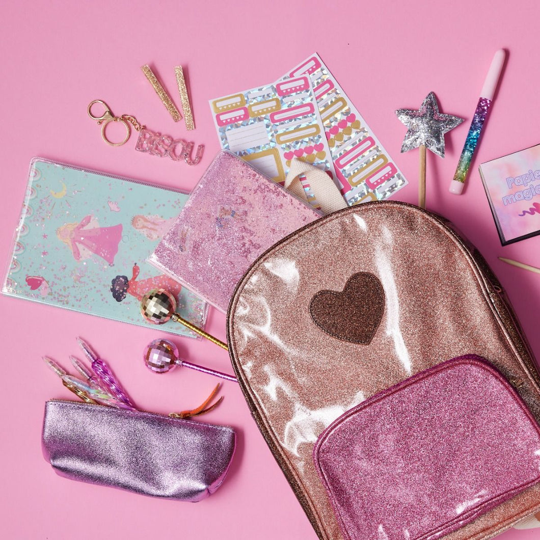 Cahier à paillettes liquide princesse