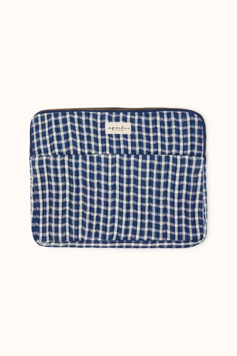 Pochette Ordinateur Ohos - Khadi vichy navy