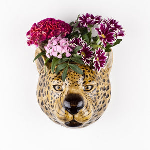 Leopard wall vase