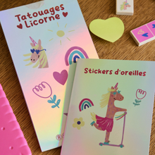 Charger l'image dans la galerie, Boucles d'oreilles autocollantes - Licorne
