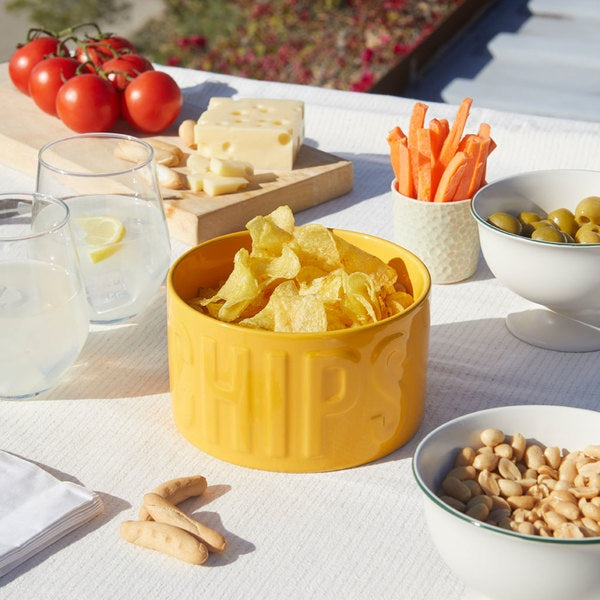 Plateau apéritif chips - jaune