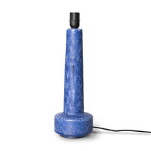 Charger l&#39;image dans la galerie, -30% : Lampe retro en grès bleu et abat-jour en lin
